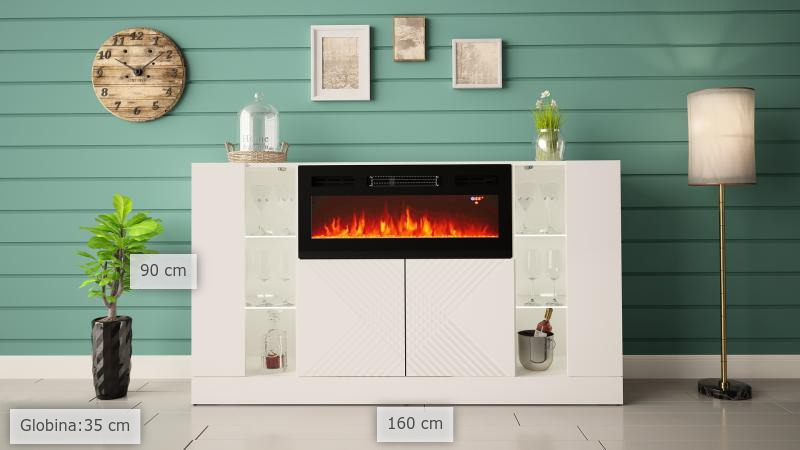 dimenzije komoda .ABANA s kaminom