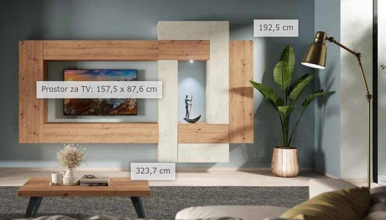 dimenzije dnevni regal Drumo