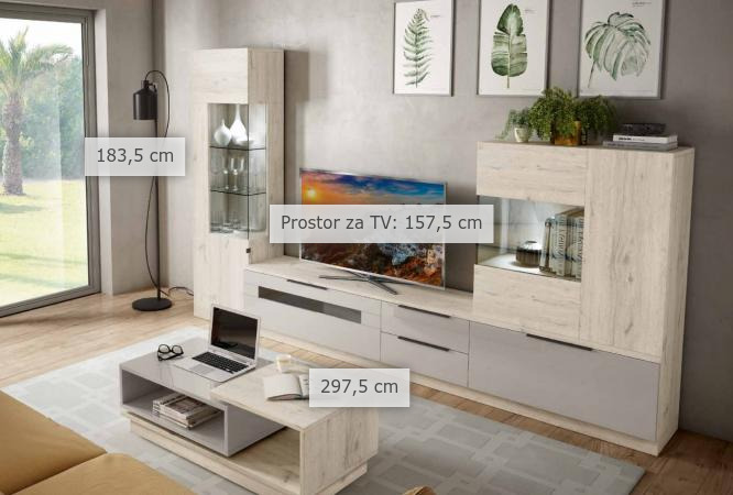 dimenzije dnevni regal Faraj