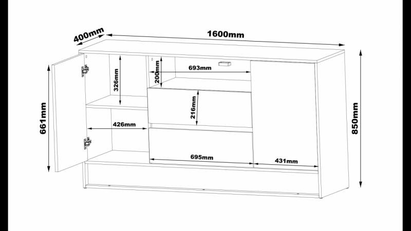 dimenzije komoda .Nosaka