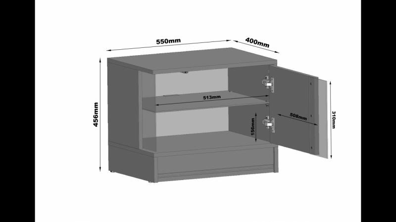 dimenzije nočna omarica Arisa