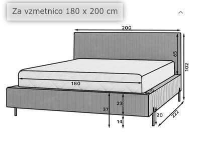 dimenzije boxsprings postelje .Aliza