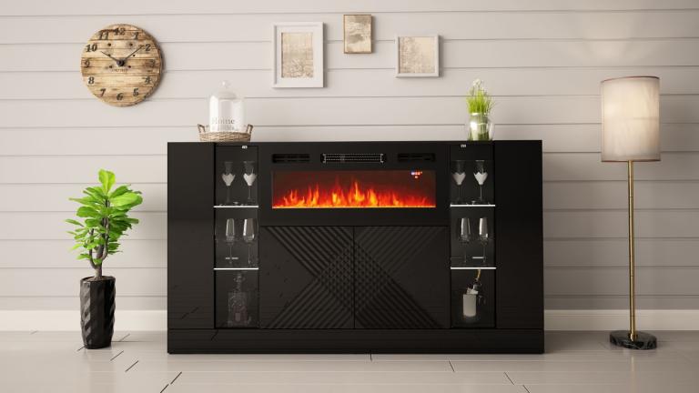 Komoda .ABANA s kaminom